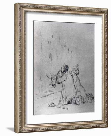 Entreaty in Front of the Cave, 1925-Jean Louis Forain-Framed Giclee Print