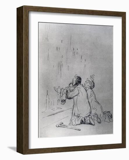 Entreaty in Front of the Cave, 1925-Jean Louis Forain-Framed Giclee Print