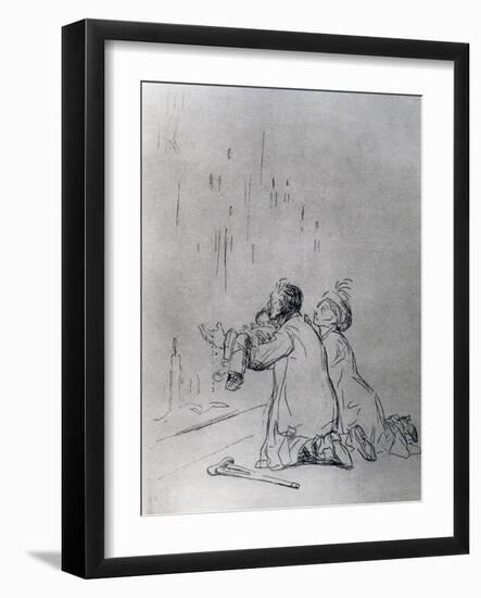 Entreaty in Front of the Cave, 1925-Jean Louis Forain-Framed Giclee Print