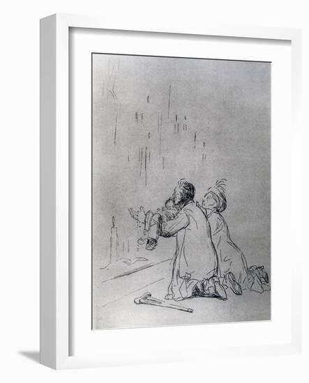 Entreaty in Front of the Cave, 1925-Jean Louis Forain-Framed Giclee Print