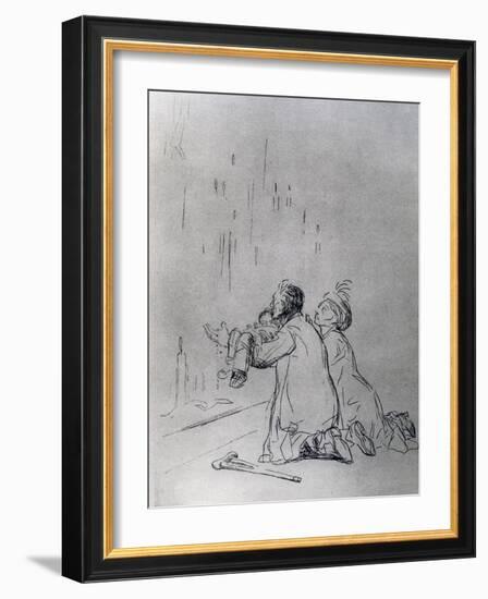 Entreaty in Front of the Cave, 1925-Jean Louis Forain-Framed Giclee Print