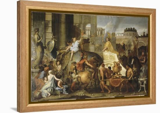 Entrée d'Alexandre le Grand dans Babylone ou Le triomphe d'Alexandre-Charles Le Brun-Framed Premier Image Canvas