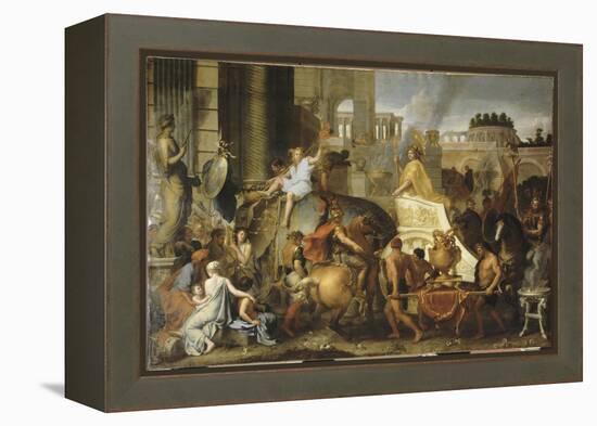 Entrée d'Alexandre le Grand dans Babylone ou Le triomphe d'Alexandre-Charles Le Brun-Framed Premier Image Canvas