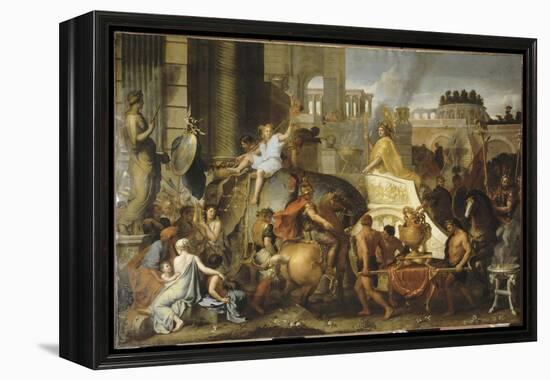 Entrée d'Alexandre le Grand dans Babylone ou Le triomphe d'Alexandre-Charles Le Brun-Framed Premier Image Canvas