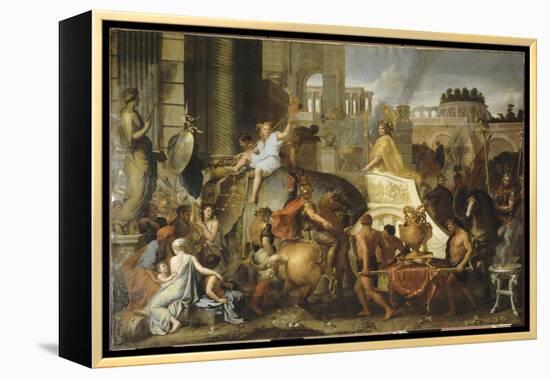 Entrée d'Alexandre le Grand dans Babylone ou Le triomphe d'Alexandre-Charles Le Brun-Framed Premier Image Canvas