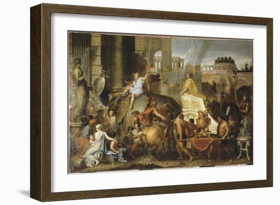 Entrée d'Alexandre le Grand dans Babylone ou Le triomphe d'Alexandre-Charles Le Brun-Framed Giclee Print