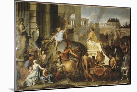 Entrée d'Alexandre le Grand dans Babylone ou Le triomphe d'Alexandre-Charles Le Brun-Mounted Giclee Print