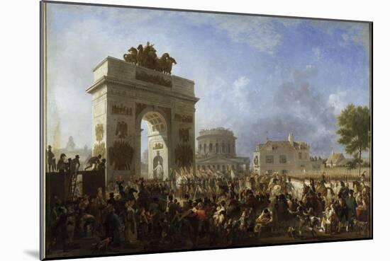 Entrée de la Grande Armée à Paris par la barrière de la  Villette, 25 novembre 1807-Nicolas Antoine Taunay-Mounted Giclee Print