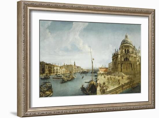 Entrée du Grand Canal et l'église de la Salute à Venise-Michele Marieschi-Framed Giclee Print