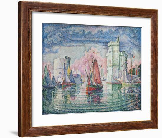 Entree du port de la Rochelle, 1921-Paul Signac-Framed Premium Giclee Print
