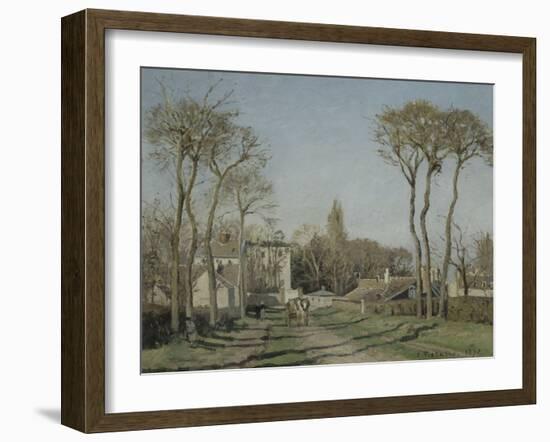 Entrée du village de Voisins-Camille Pissarro-Framed Giclee Print