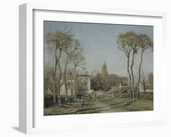 Entrée du village de Voisins-Camille Pissarro-Framed Giclee Print