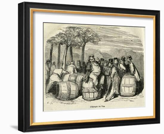Entrepot Des Vins Paris-Gustave Doré-Framed Art Print