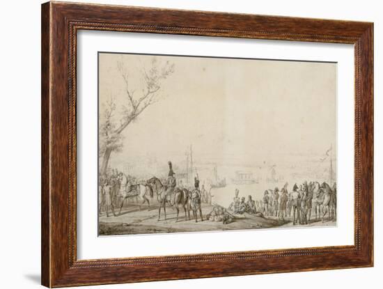 Entrevue de Napoléon Ier et du tsar Alexandre Ier de Russie sur le Niémen-Horace Vernet-Framed Giclee Print