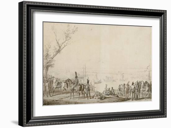 Entrevue de Napoléon Ier et du tsar Alexandre Ier de Russie sur le Niémen-Horace Vernet-Framed Giclee Print