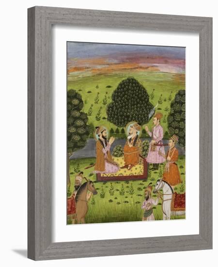 Entrevue de Shah Jahan avec Dara Shekuh-null-Framed Giclee Print