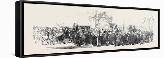 Entry into Stamford, Her Majesty's Visit to Burghley-null-Framed Premier Image Canvas