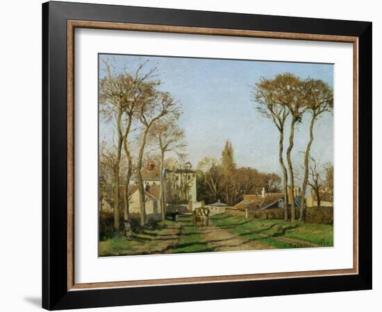 Entry into the Village of Voisins (Yvelines), 1872-Camille Pissarro-Framed Giclee Print