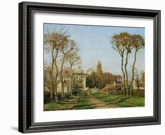 Entry into the Village of Voisins (Yvelines), 1872-Camille Pissarro-Framed Giclee Print