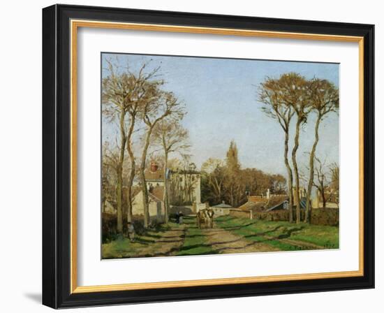 Entry into the Village of Voisins (Yvelines), 1872-Camille Pissarro-Framed Giclee Print