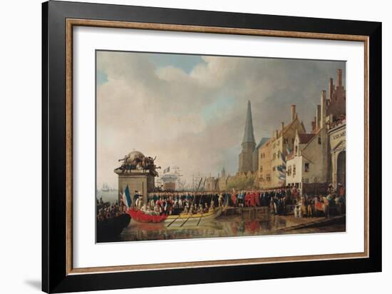Entry of Bonaparte, as First Consul, into Antwerp on 18th July 1803, 1807-Mathieu Ignace van Bree-Framed Giclee Print
