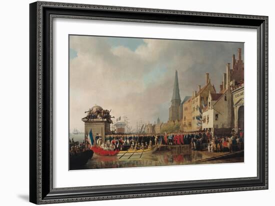 Entry of Bonaparte, as First Consul, into Antwerp on 18th July 1803, 1807-Mathieu Ignace van Bree-Framed Giclee Print