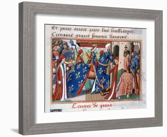 Entry of Charles VII into the City of Paris, 12 November 1437, (C148)-null-Framed Giclee Print