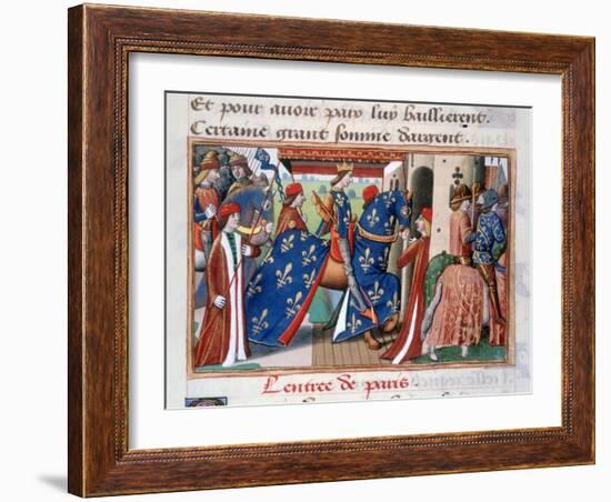 Entry of Charles VII into the City of Paris, 12 November 1437, (C148)-null-Framed Giclee Print