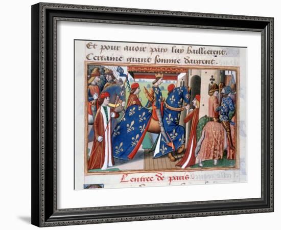 Entry of Charles VII into the City of Paris, 12 November 1437, (C148)-null-Framed Giclee Print