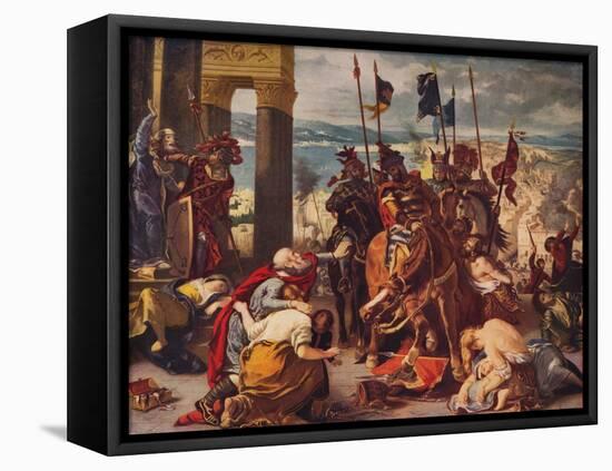 'Entry of Crusaders into Constantinople', 1840, (c1915)-Eugene Delacroix-Framed Premier Image Canvas