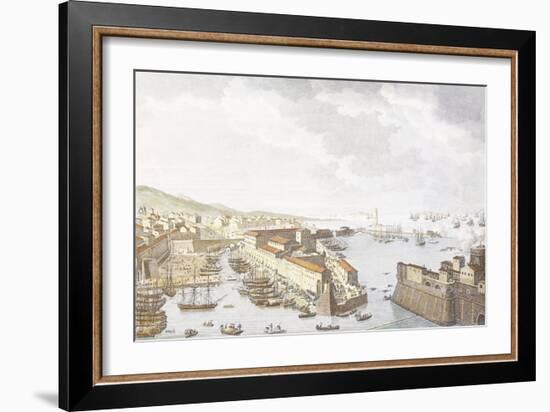 Entry of French into Livorno, June 1796, Engraving by Jean Duplessis-Bertaux-null-Framed Giclee Print