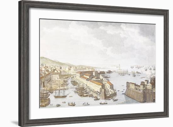 Entry of French into Livorno, June 1796, Engraving by Jean Duplessis-Bertaux-null-Framed Giclee Print