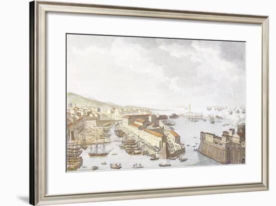 Entry of French into Livorno, June 1796, Engraving by Jean Duplessis-Bertaux-null-Framed Giclee Print