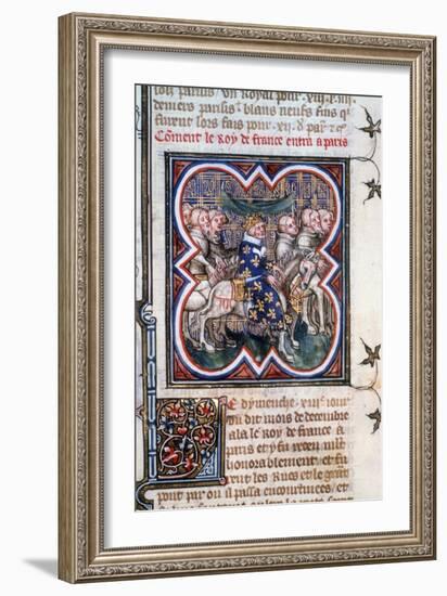 Entry of John II to Paris, July 1360, (1375-137)-null-Framed Giclee Print