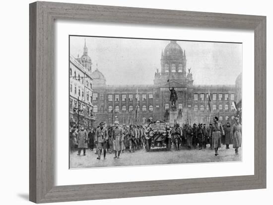 Entry of Masaryk to Prague on 8 December, 1918-Czech Photographer-Framed Photographic Print