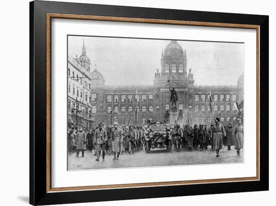 Entry of Masaryk to Prague on 8 December, 1918-Czech Photographer-Framed Photographic Print