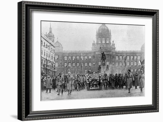 Entry of Masaryk to Prague on 8 December, 1918-Czech Photographer-Framed Photographic Print