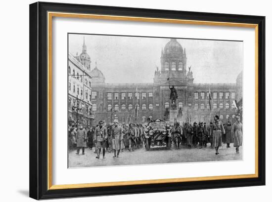 Entry of Masaryk to Prague on 8 December, 1918-Czech Photographer-Framed Photographic Print