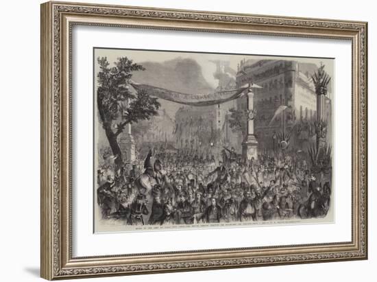 Entry of the Army of Italy into Paris, the Troops Passing Through the Boulevard Des Italiens-Jean Adolphe Beauce-Framed Giclee Print