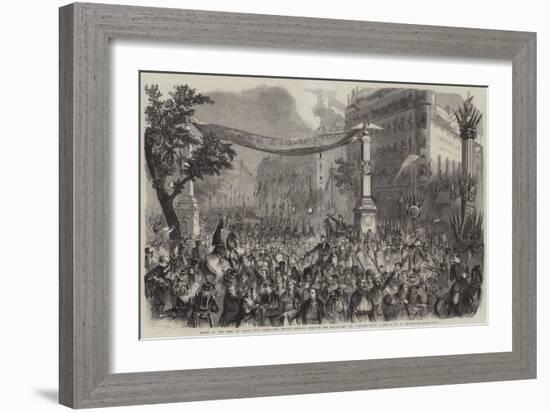 Entry of the Army of Italy into Paris, the Troops Passing Through the Boulevard Des Italiens-Jean Adolphe Beauce-Framed Giclee Print