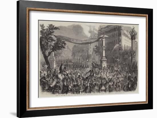 Entry of the Army of Italy into Paris, the Troops Passing Through the Boulevard Des Italiens-Jean Adolphe Beauce-Framed Giclee Print