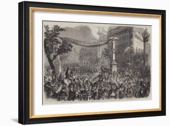 Entry of the Army of Italy into Paris, the Troops Passing Through the Boulevard Des Italiens-Jean Adolphe Beauce-Framed Giclee Print