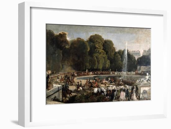 Entry of the Duchess of Orleans in the Garden of Tuileries, 1841-Eugene Louis Lami-Framed Giclee Print