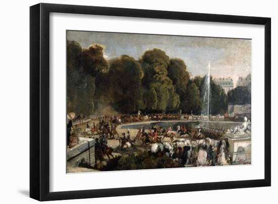 Entry of the Duchess of Orleans in the Garden of Tuileries, 1841-Eugene Louis Lami-Framed Giclee Print