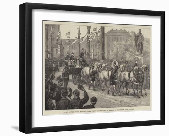 Entry of the Newly Married Crown Prince and Princess of Sweden at Stockholm-null-Framed Giclee Print