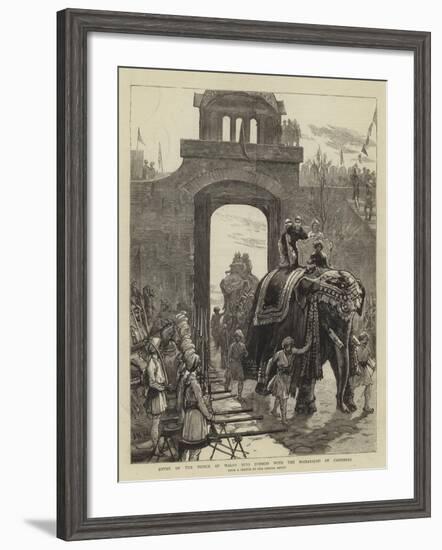 Entry of the Prince of Wales into Jummoo with the Maharajah of Cashmere-Joseph Nash-Framed Giclee Print