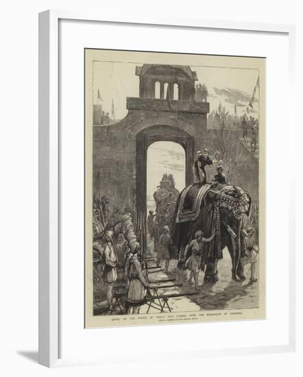 Entry of the Prince of Wales into Jummoo with the Maharajah of Cashmere-Joseph Nash-Framed Giclee Print