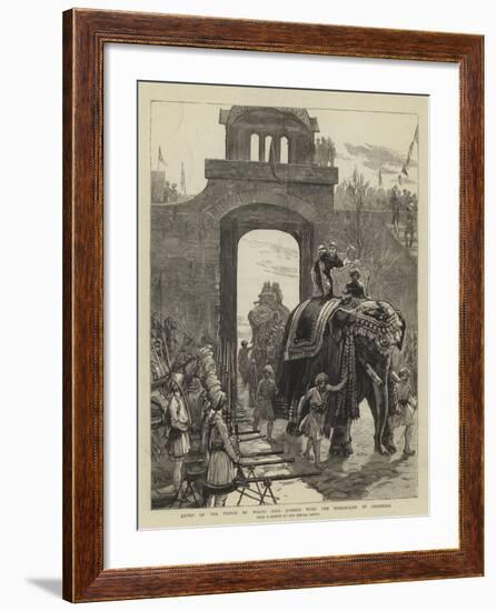 Entry of the Prince of Wales into Jummoo with the Maharajah of Cashmere-Joseph Nash-Framed Giclee Print