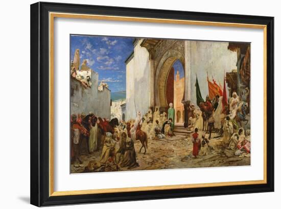 Entry of the Sharif of Ouezzane into the Mosque, 1876-Georges Clairin-Framed Giclee Print