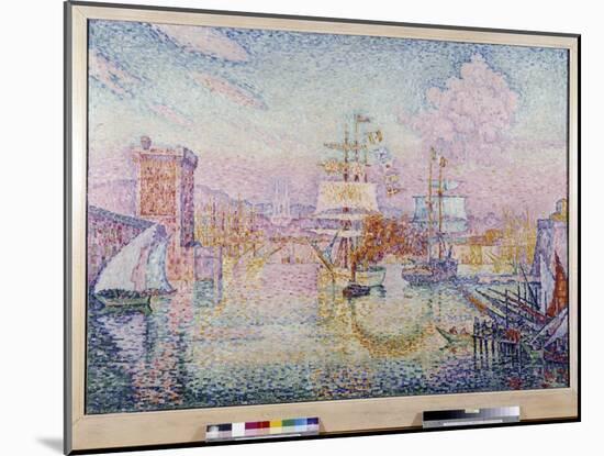 Entry to the Port of Marseille. Painting by Paul Signac (1895-1935), 1918. (Cm 125X135) Musee Canti-Paul Signac-Mounted Giclee Print